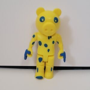 Piggy Dinopiggy You Figurine - Yellow/Blue, About 4”